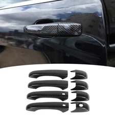 Exterior Door Handle Cover Trim Bezel For Jeep Grand Cherokee 11-20 Carbon Fiber