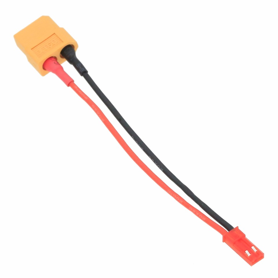 XT60 Male To EC2 Female Adapter Cable - 5cm (2") 20AWG Wire For RC Cars, Drones, Electronics 10 thumbnail image