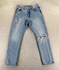 Levi's 501 S Skinny Jeans Women Size 29x28 Meas 30x27 Premium Denim Distressed