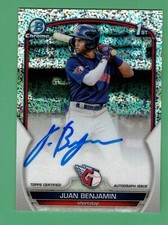 2023 BOWMAN CHROME JUAN BENJAMIN AUTO SPECKLE REFRACTOR 245/299 GUARDIANS