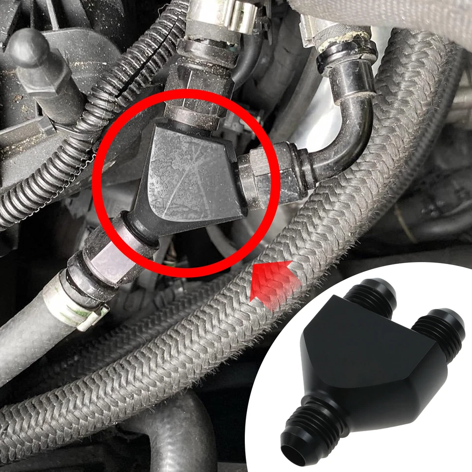 Acessórios adaptadores Y de alumínio - 6 AN para-6 AN X 2 saída paralela-6AN para duplo 6AN - Imagem 4 de 4