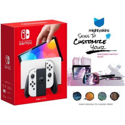 Nintendo Switch 本体 カスタムスキン付き Nintendo Switch OLED with MightySkins Custom Console and