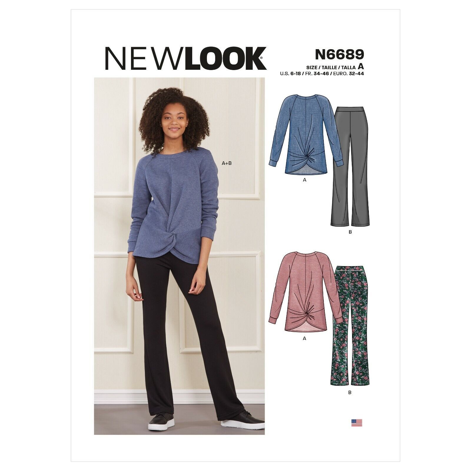 NEW LOOK 6689 MISSES TOP u0026 TROUSERS COORDINATES Sewing Pattern Sizes 6 - 18  39363466895 | eBay