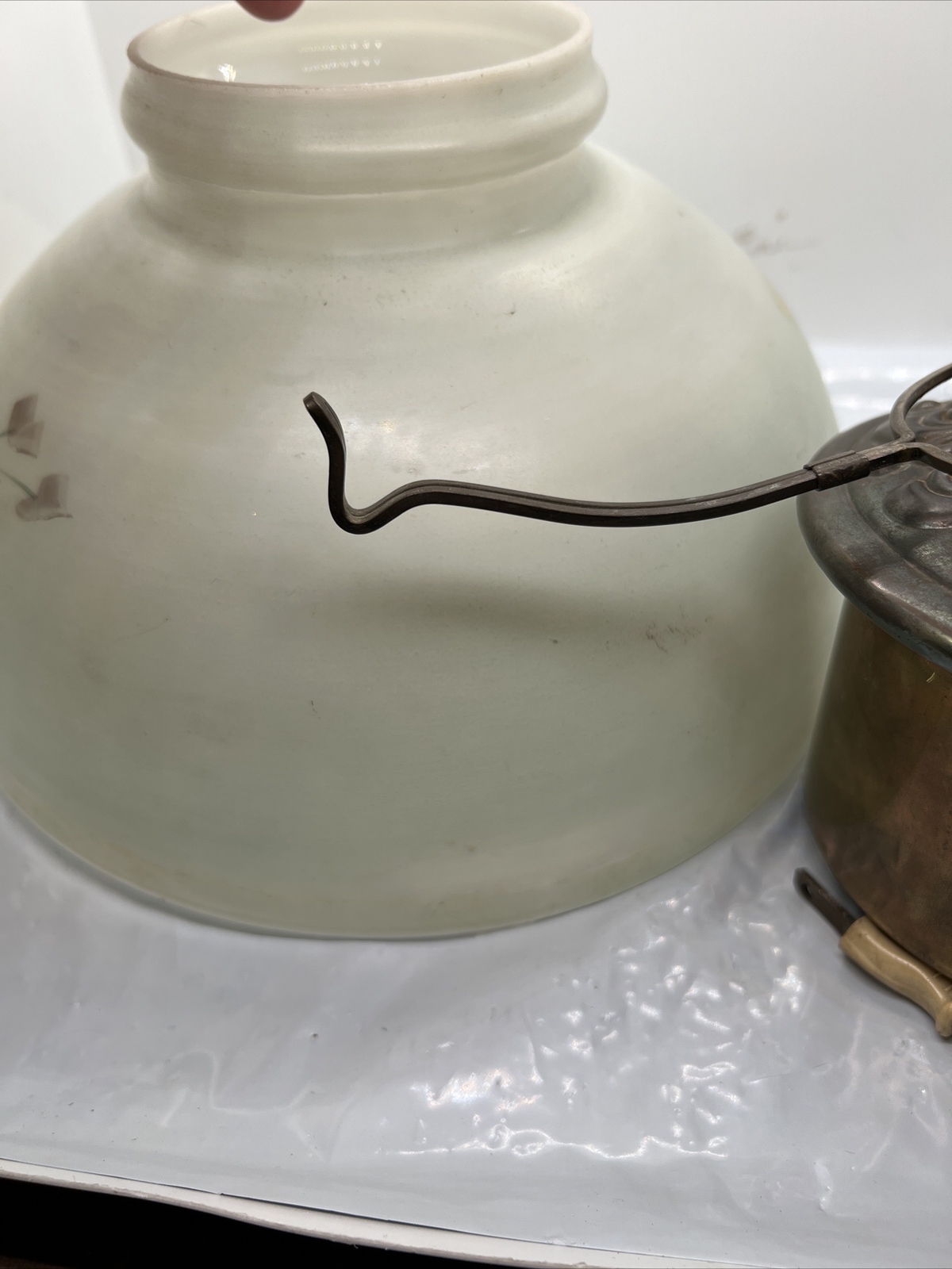 Antique Brass Victorian kerosene Oil Lamp Converted To Electric eBay