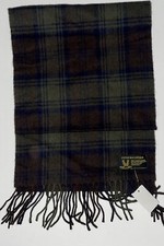 Peter MacArthur Plaid Wool/Cashmere Scarf- Scotland-NEW