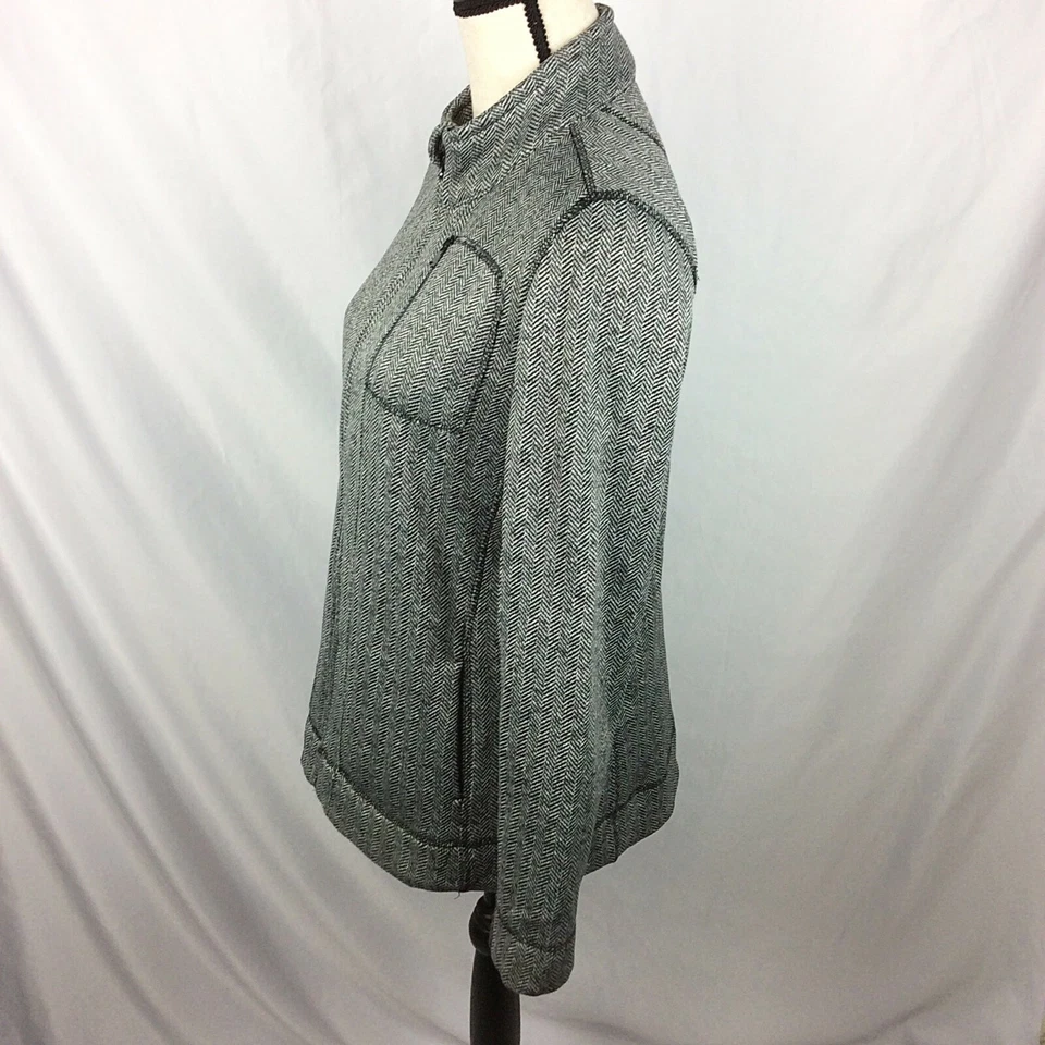 Chaqueta polar para mujer MNY Andrew Marc New York talla mediana negra espiga Foto 4 de 4