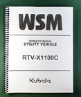 Kubota RTV-X1100C Workshop Manual: 477 Pages Full Color & Protective Covers!