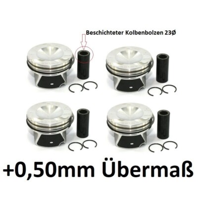Kolben Set +0,50 Übermaß für VW Golf 7 GTI 2.0 TSI 3. Gen. 180Kw DLBA 06K107065B