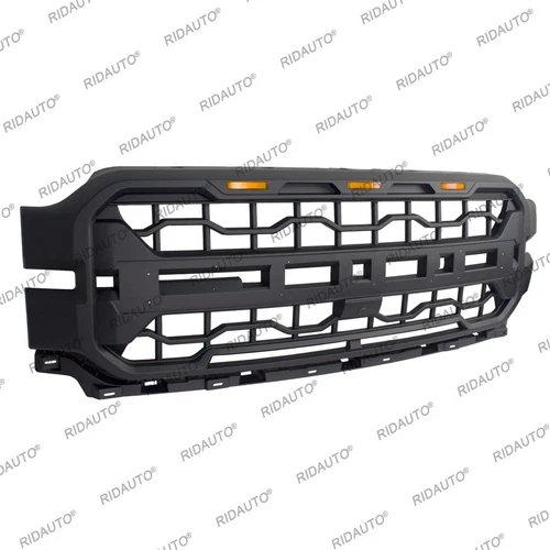 Black Front Grille Bumper Grill With Yellow LED Lights Fits For F150 2024 2025 - Foto 4 di 9