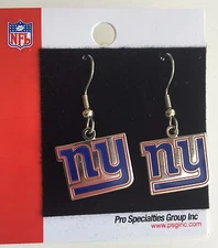 New York Giants Logo Charm NFL Dangle Charm Earrings - NFL Licensed Jewelry  