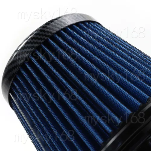 K&N Carbon color Air Filter High Flow Performance Racing Sport Cold Airfilter - Foto 4 di 7