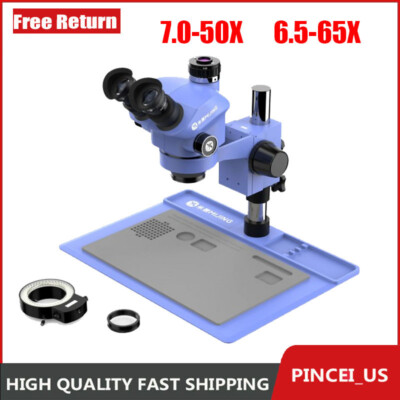 Continuous Zoom Trinocular Stereo Microscope for Mobile Phone Repair and Mainten