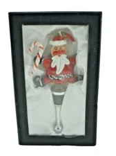 LSArts Whimsical Santa Claus Bottle Stopper Happy Santa Christmas New