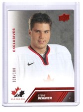 Steve Bernier 2013-14 Upper Deck Team Canada Exclusives Red Card #88 /100