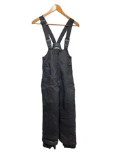 Unisex Sport Essentials Snow Pants Sz 14 Black Zip Up Buckle Straps