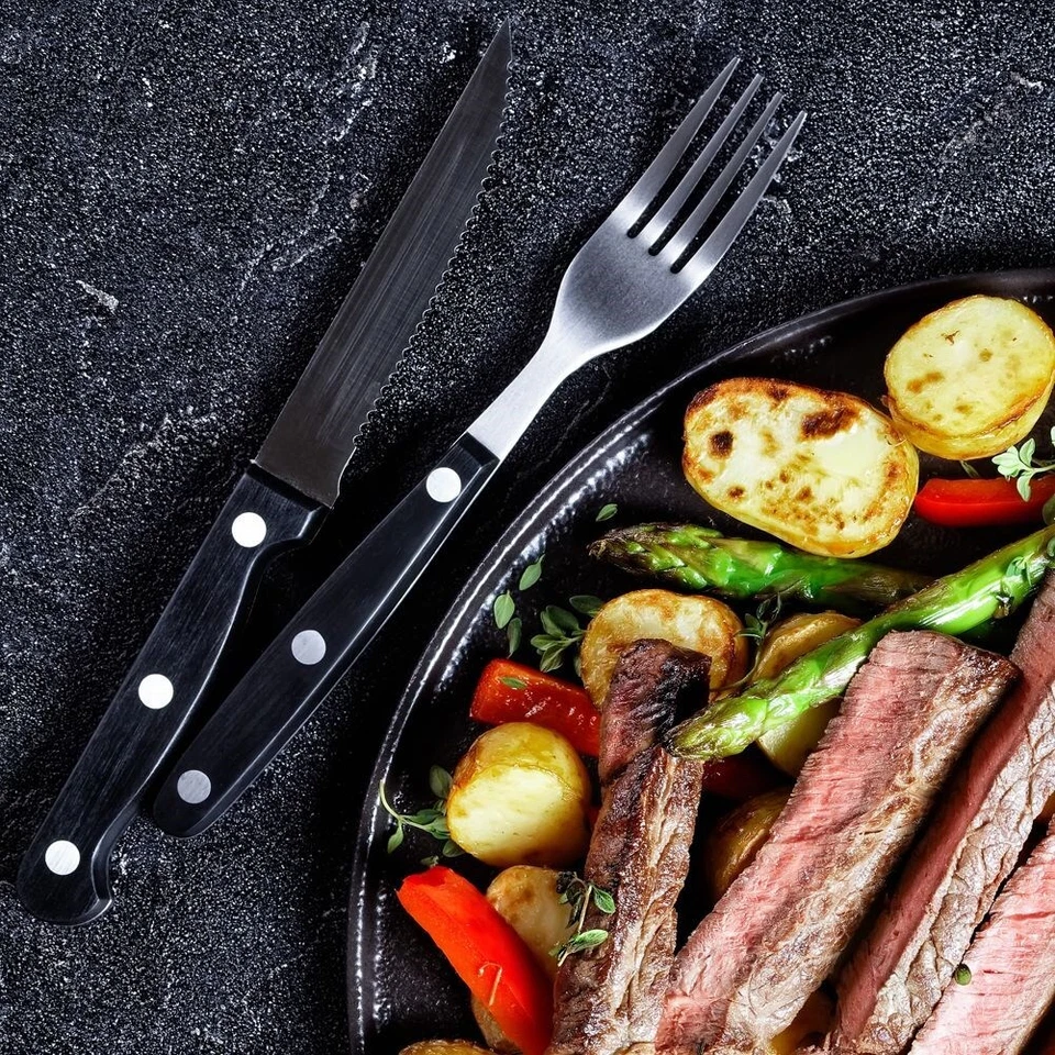 ORION Besteckset für Steaks, Pizza / Messer, Gabeln 12 Stück - Bild 2 von 4