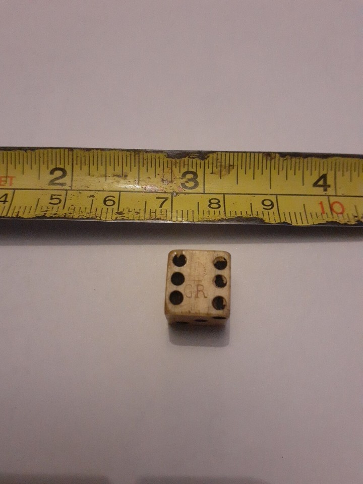 Antique Revolutionary War Bone GR Tax Dice King Rex Marks eBay