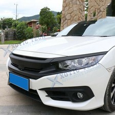 Front Hood Lip Vinyl Stickers Carbon Fiber Pattern For Honda Civic 10th Gen Front Hood Lip Vinyl Stickers Carbon Fiber Pattern For Honda Civic 10th Gen