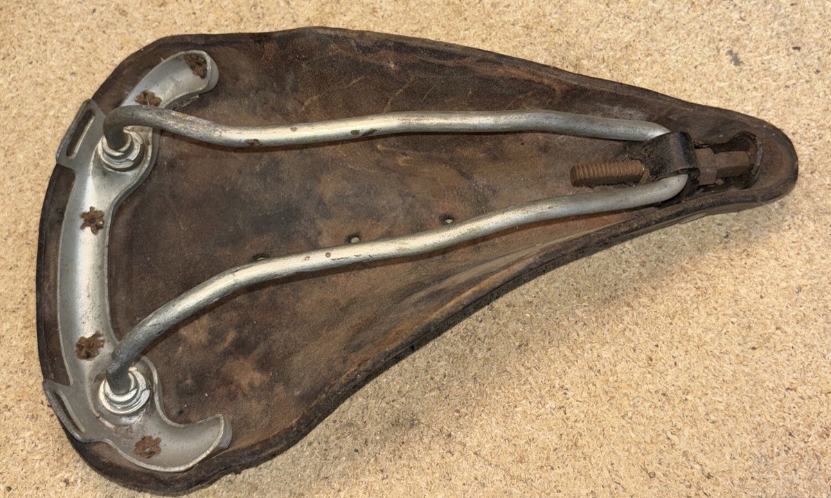 Selle San Marco Cuir Vintage Export Années 50/60, Vélo Course Ancien