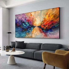 Abstract Wall Art Paintings Hand Painted Oil Painting on Canvas Golden