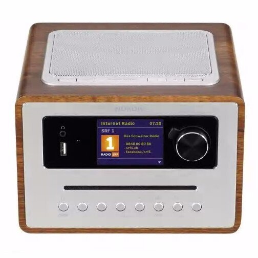 Noxon iRadio 500 CD Walnut, CD Player DAB+/FM/Internet Radio & Bluetooth Wi-Fi