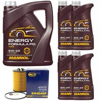 MotoröL Set Mannol Energy Formula PD 5W-40 9 Liter + ÖLfilter FüR BMW 7Er 760I