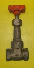 Stockham 3/8" B-100 Gate Valve, Bronze, Threaded Bonnet & Ends, Rising Stem