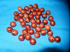 45 ANCIENNES GROSSES PERLES EN BOIS VINTAGE BIJOUX COLLIERS BRACELETS XIX XX ème