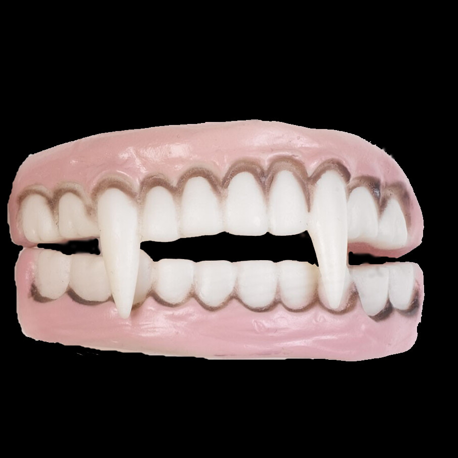 BOOSHMall 12 Paires Dent De Vampire, 4 Tailles Faux Dentiers, Halloween Vampire Avec 1 Tube Adhésif De Granules De Dents, Pour Partie Cosplay De Fête Halloween