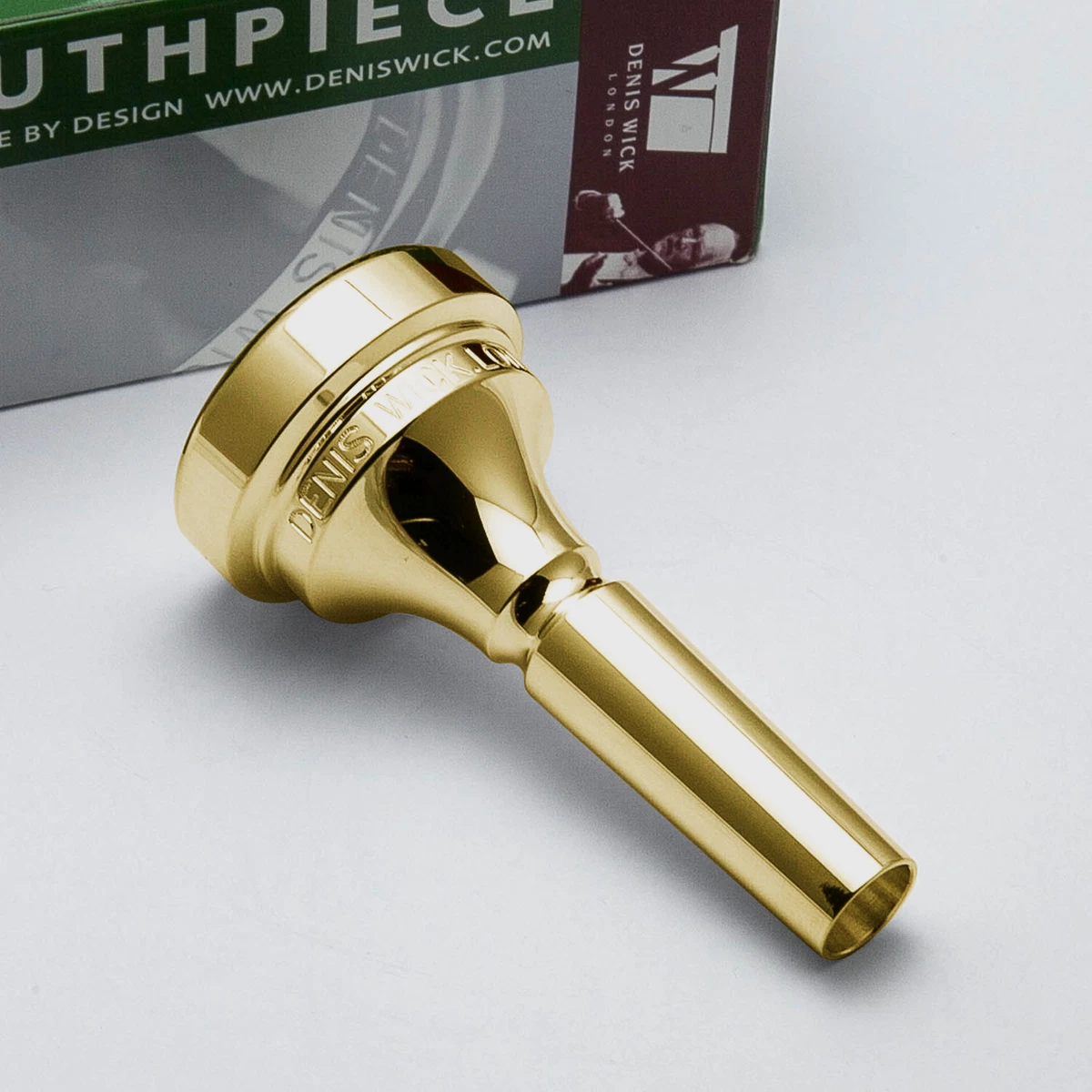 Genuine Denis Wick 5ABL Large Shank 24K Gold Trombone Mouthpiece NEW