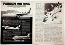 1986 Popular Mechanics FOREIGN AIR RAID Magazine Spread F-20 Tigershark Aviation
