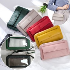 Touch Screen Bag Genuine Leather Crossbody Cell Phone Purse Case Shoulder Wallet