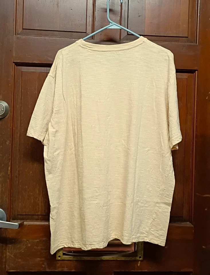 Camiseta Eight-Bells amarilla clara manga corta algodón para hombre talla XXL 2XL Foto 2 de 4