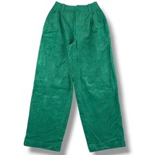 Women’s UNIQLO x MARNI Green Corduroy Wide Fit Trousers Cords Size M Preppy