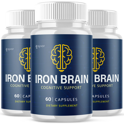 (3 Pack) Iron Brain Nootropic All Natural Formula Brain Supplement 180 Capsules