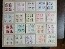 LOT OF 36 U.S. DEFINITIVE PLATE BLOCKS 1980-98 GREAT AMERICANS MNH NO DUP's