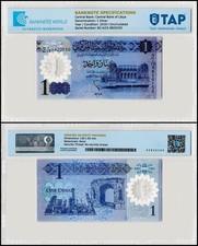 Libya 1 Dinar, 2019 ND, P-85, UNC Commemorative, Polymer, Authenticated