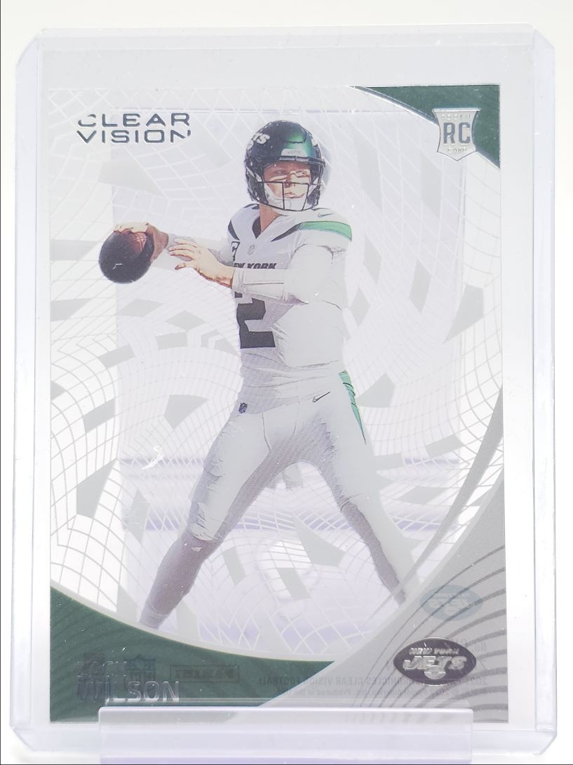 ZACH WILSON 2021 CHRONICLES CLEAR VISION ROOKIE FOOTBALL JETS A RC Q4125