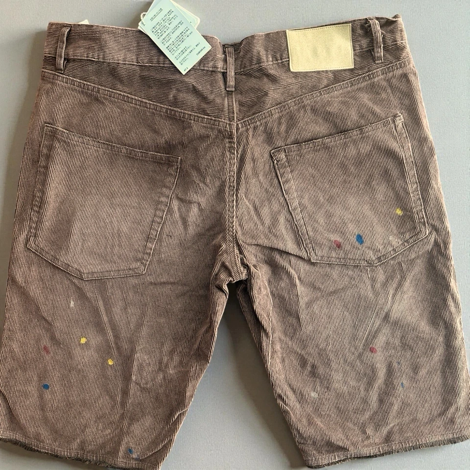 Visvim Corduroy Paint-Dot Shorts — Brown — Size ~34 - Image 2 of 4