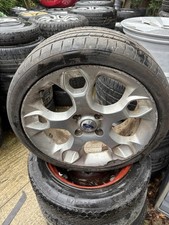 GENUINE 17" FORD FIESTA MK7 MK 8 ZETEC S SNOWFLAKE ALLOY WHEEL Tyre Gx4 Damaged