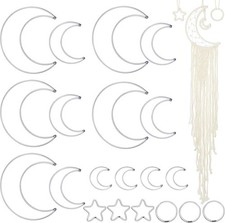 20 Pcs Metal Dream Catcher Rings for DIY Craft  Wall Decor - Silver