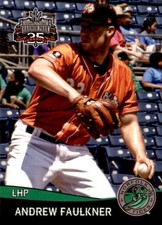 2017 Norfolk Tides Choice #12 Andrew Faulkner Bamberg South Carolina SC Card