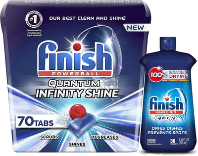 Quantum Infinity Shine - 70 Count - Dishwasher Detergent - Powerball - Our Best 