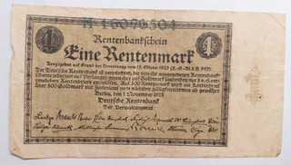 Eine Rentenmark Berlin 1. November 1923