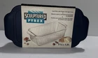 Vtg NOS Sculptured Pyrex Clear Oblong Baking Dish With Plastic Storage Cover