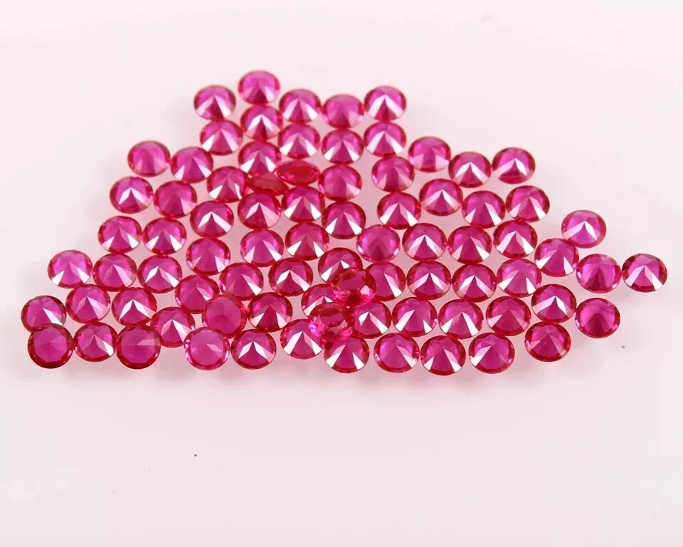 6 mm Natural Mozambique Blood Red Ruby Loose Round Gemstone Cut 100 Pieces - Image 3 of 3