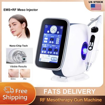 EMS Meso Injector No Needle Skin Wrinkle Removal Care Machine RF Mesotherapy Gun