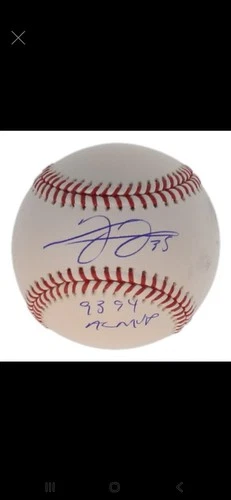 Frank Thomas Signed Auto Baseball Inscribed "93 94 AL MVP" Schwartz Authentic