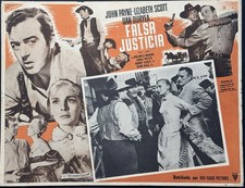 SILVER LODE LIZABETH SCOTT MEXICAN LOBBY CARD 1954