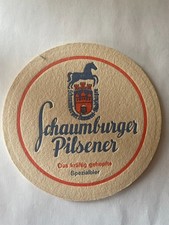 Old beer mat Schaumburger brewery Stadthagen-Braun series 1970.